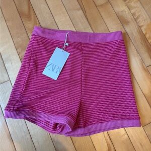 NWT Pink High Waist Knit Shorts
